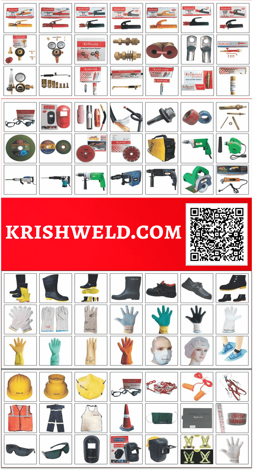 Krishweld product catalog — welding safety range