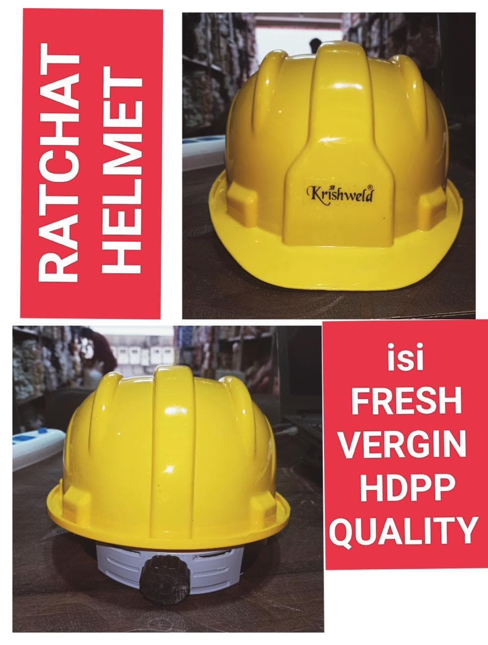 Krishweld ISI HDPE Helmet — Helmets & Shields Line